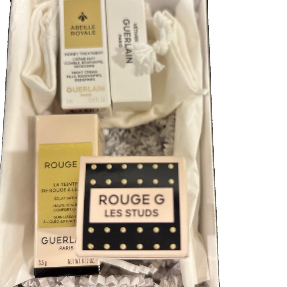 NIB Guerlain Rouge G, Lipstick, Lipstick Case, 2 Set, 131 ,LE Beige Praline